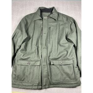 Cabela’s Heavy Weight Wool Green Insulated Full Zip Outdoor Pocket Jacket 3XL